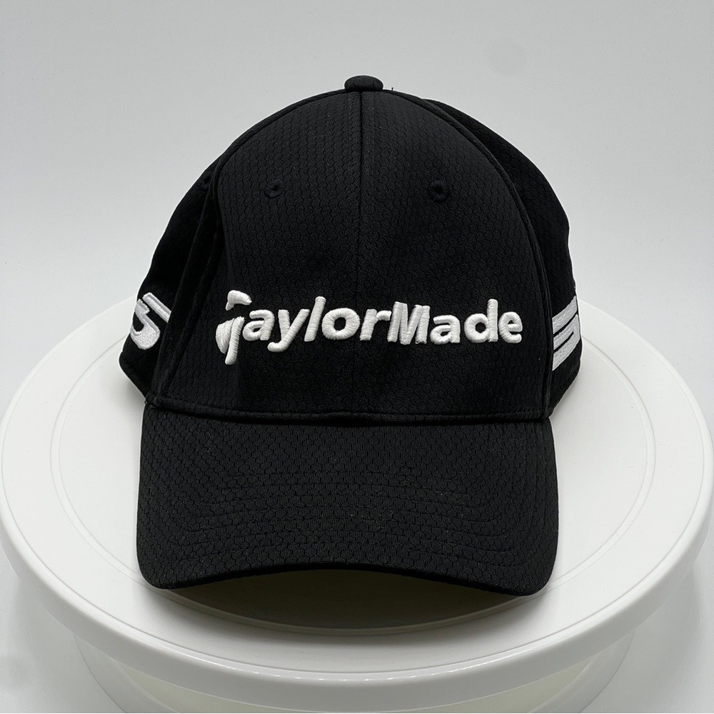 TaylorMade TP5‎ SIM Black Golf Baseball Cap Hat Adult Men's Fitted Size S/M
